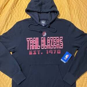 47 Brand Portland Trail Blazers NBA Hoodie Sweatshirt Size Medium